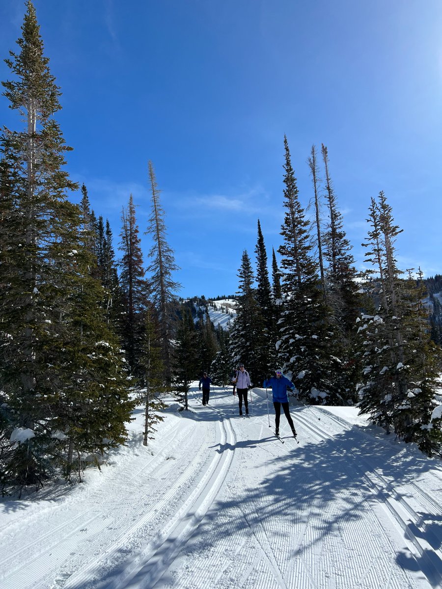UtahBME's tweet photo. GSAC held a cross-country skiing event last Saturday at the Solitude Nordic Center-What a great turn out! Our students are awesome! #UBME #GSAC #SKIUTAH https://t.co/60wyqsO87y
