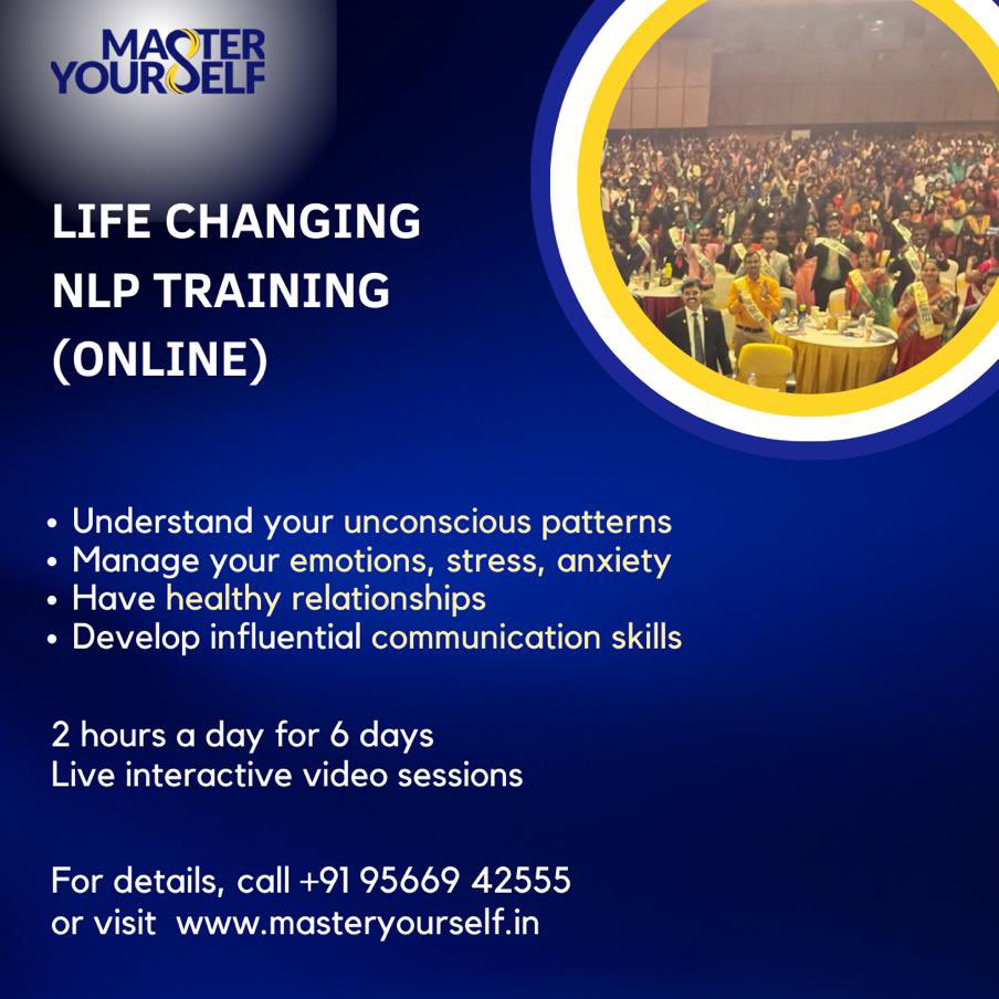 arulbob's tweet photo. NLP Foundation Training Online.

Understand your psychology!
Learn to influence yourself &amp; others respectfully!!
To register visit 
https://t.co/cQ1FwUS1iE
Call/ WhatsApp: +91 95669 42555 https://t.co/Q2sFtHDC8k