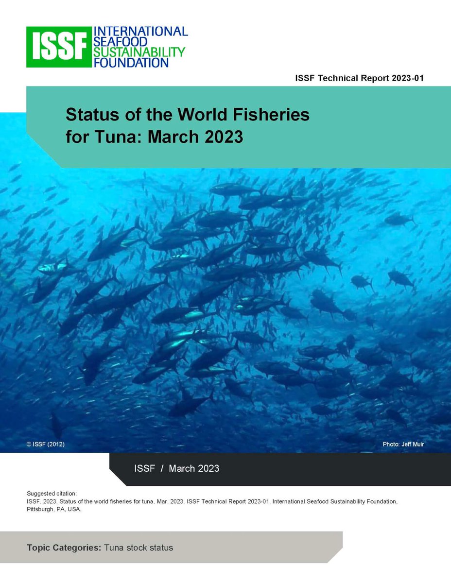 For 23 commercial tuna stocks worldwide, our Status of the Stocks report summarizes the latest assessments. See our new report: ow.ly/OyUT50Nkh7I #StatusOfTheStocks