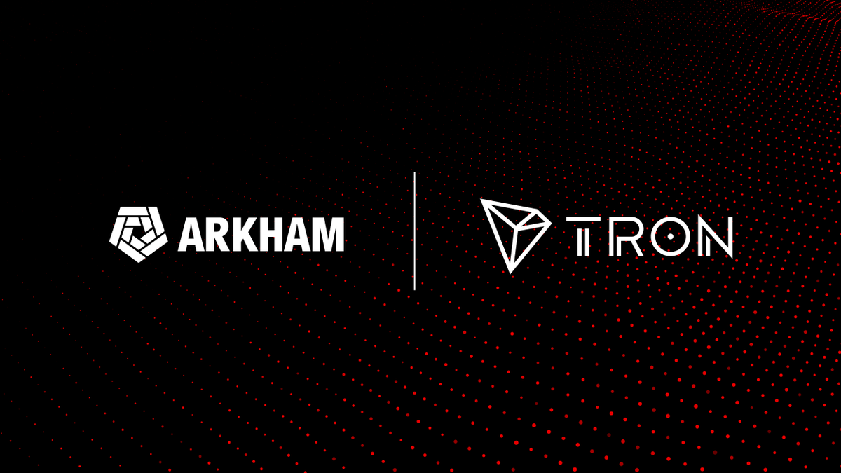 arkham's tweet photo. Arkham is excited to announce a partnership with @TRONDAO!

TRON will be added to the Arkham platform, representing yet another significant step toward building our vision for ‘Total Crypto Intelligence’ across all blockchains

Please read the announcement below for more details! https://t.co/W2BHtq01h6