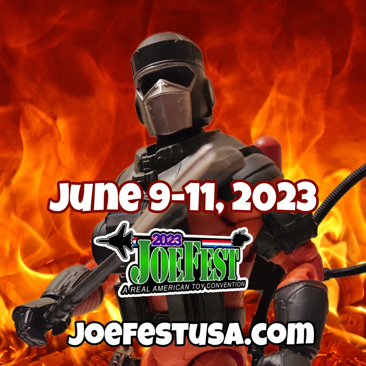 JoefestToyComic's tweet photo. Deals so hot, you'll call in a firefighter for help!!
Get your VIP passes, family passes, and individual tickets now at https://t.co/xSBOVsLtbJ #gijoeclassified #toyartistry #toygroup_alliance #georgia #JoeFest #toyshow #toycollector #gijoecollector #toyphotography #gijoecon https://t.co/kZ82Yi3jd4