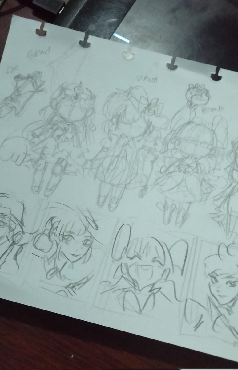 Chunnycup's tweet photo. The only reference i have for their outfit is this messy sketch of them i drew like months ago https://t.co/o2aBilvMAw