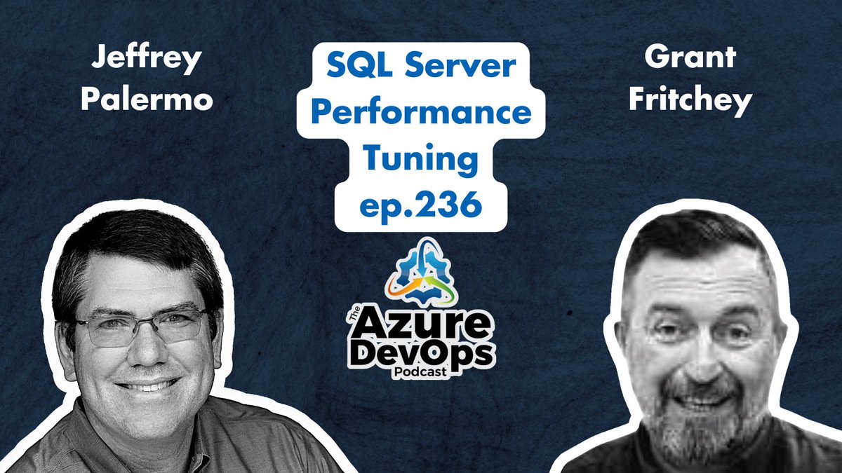 ClearMeasure's tweet image. In this Azure DevOps Podcast episode, SQL Server Performance Tuning.

bit.ly/3FEmW2p  

Suggested main tools that developers should have in their toolbox  

@jeffreypalermo  
@GFritchey.
#azuredevopspodcast #queryperformance #azure #devops #dotnet