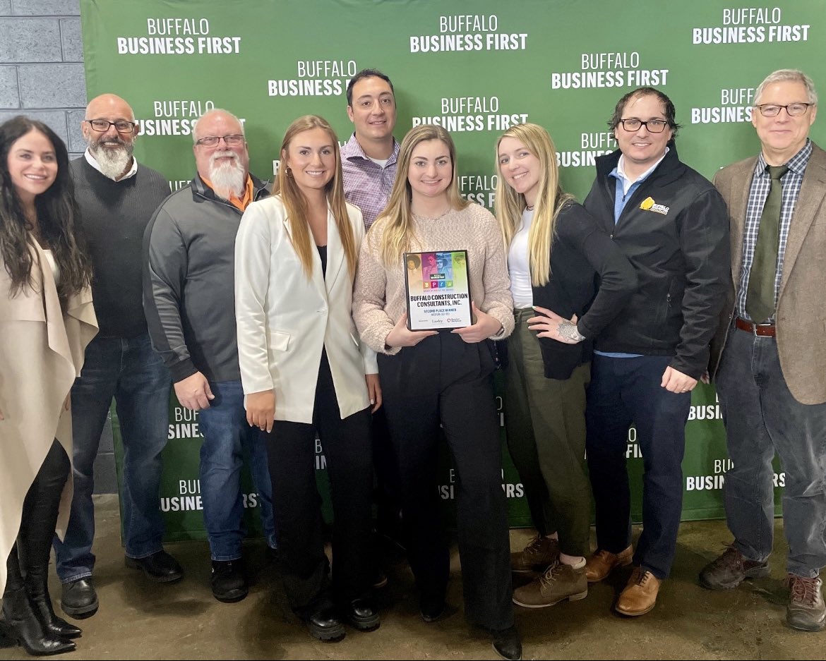 BfloConstruct's tweet photo. BCC was named the 2nd place ‘medium’ category winner in the 2023 Buffalo Business First ‘Best Places to Work’. This was our 2nd year partaking in the program, and our 2nd year taking home a win. Congratulations to all the other winners! 🦬 https://t.co/zdC5o5vIQh