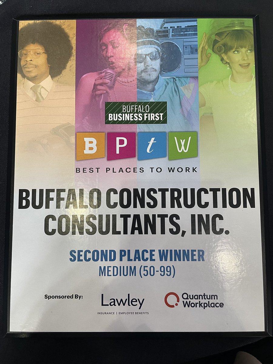BfloConstruct's tweet photo. BCC was named the 2nd place ‘medium’ category winner in the 2023 Buffalo Business First ‘Best Places to Work’. This was our 2nd year partaking in the program, and our 2nd year taking home a win. Congratulations to all the other winners! 🦬 https://t.co/zdC5o5vIQh