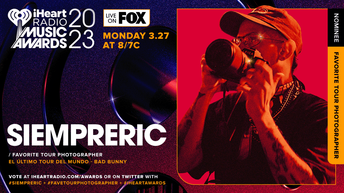 VOTING ENDS TODAY! RT TO VOTE! 

📷 <a href="/siempreric/">Eric Rojas</a> x <a href="/sanbenito/">Benito Antonio</a> 📷

Vote using these hashtags: #SIEMPRERIC #FaveTourPhotographer #iHeartAwards
And vote on: iHeartRadio.com/Awards