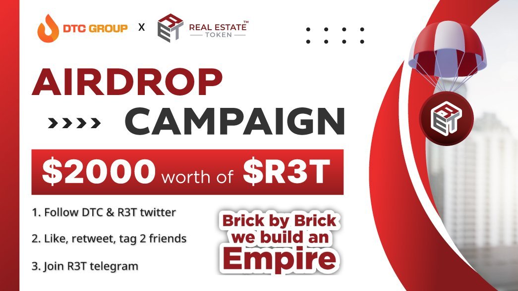 airdropinspect's tweet photo. New airdrop: DTC Group x R3 Token (R3T)
Total Reward: $2000 worth of R3T
Rate: ⭐️⭐️⭐️⭐️
Winners: 30 Random
Distribution: 30th March

Airdrop Link: https://t.co/SfsAoUEe4a

#Airdrop #Airdrops #Airdropinspector #DTCGroup #R3Token #R3T #Crypto #Bitcoin https://t.co/1dKfF3ZJhq