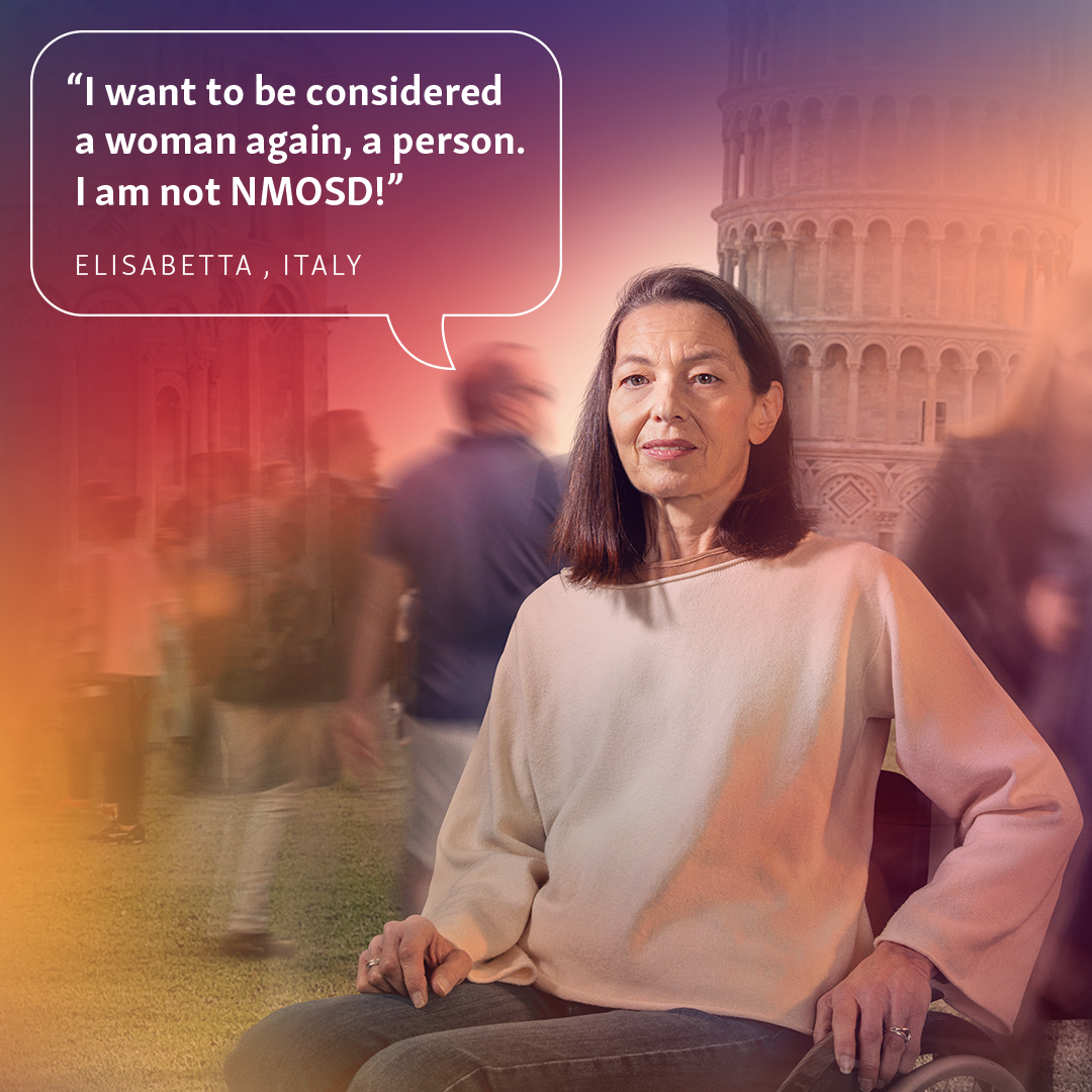 HorizonNews's tweet photo. For #NMOAwarenessMonth we’re partnering with Leda, Matthias, Elisabetta &amp; Els to raise awareness across Europe of neuromyelitis optica spectrum disorder (#NMOSD), the rare, debilitating disease they are living with. Together, we’re putting #NMOSDinFocus: https://t.co/ldQheOhlCr.