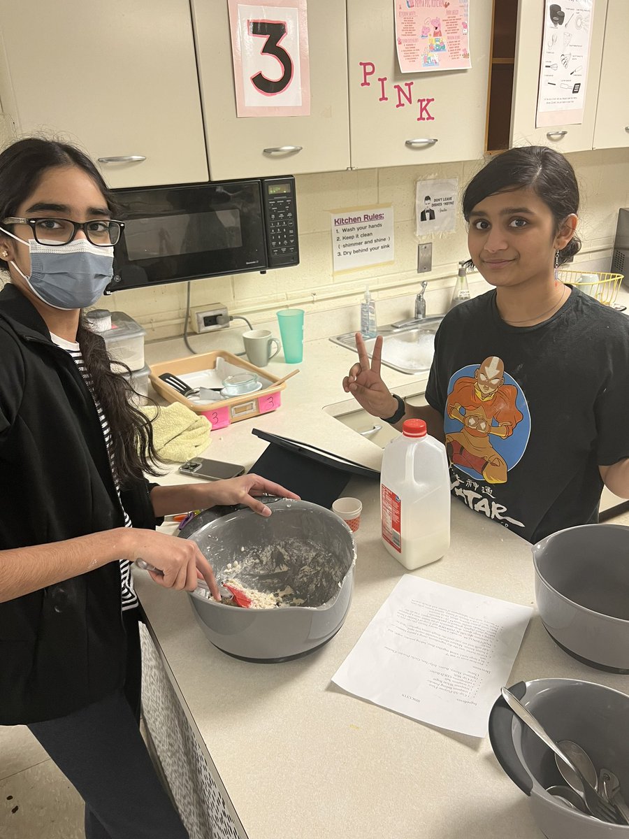 Having a “clear the fridge of soon to expire ingredients” day in Life Skills! My little chefs❣️