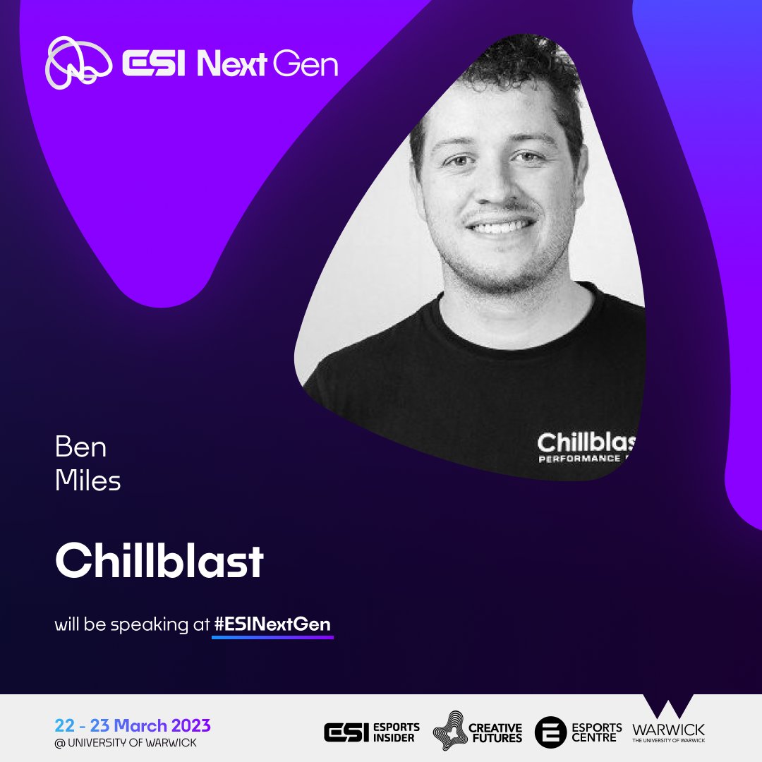 📣#ESINextGen is THIS WEEK!

Here are some more incredible speakers joining us across the two days:

🎙️Pedro Miguel Lira de Aguiar - <a href="/RoehamptonUni/">Uni of Roehampton</a> 
🎙️Liam David - <a href="/fladgatelaw/">Fladgate LLP</a> 
🎙️Ben Miles - <a href="/chillblast/">Chillblast</a> 

We can't wait to see you there!