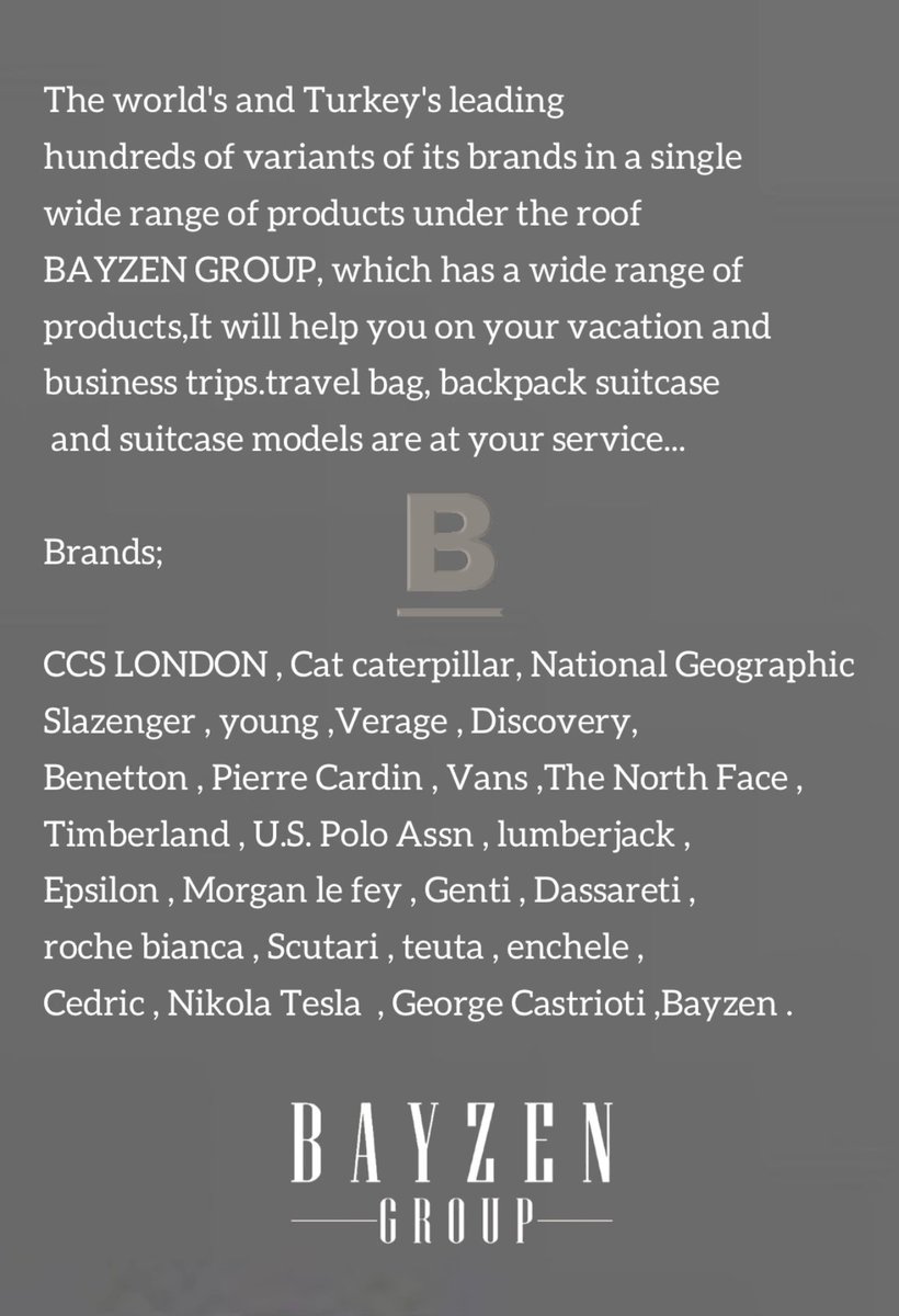 gentideri's tweet photo. Brands;#ÇÇS #cat  #Caterpillar #NationalGeographic
#Slazenger #Young  #Verage #Discovery #USPoloAssn #Benetton #PierreCardin #Vans #TheNorthFace #Timberland #lumberjack #Epsilon   #morganlefey #Genti  #Dassareti #rochebianca  #Scutari #teuta #enchele #cedric #NikolaTesla #Bayzen https://t.co/uEyD6HoZMB