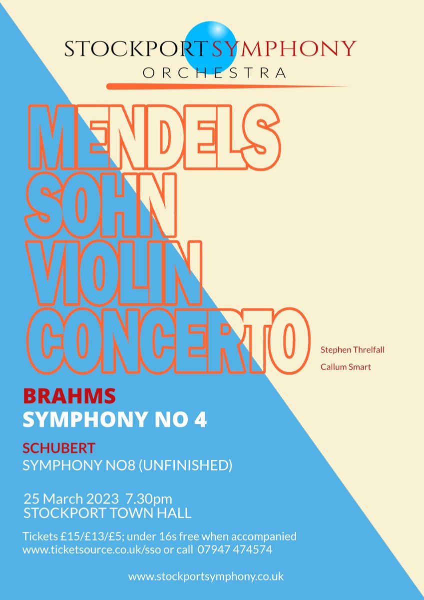 Our concert this Saturday <a href="/SKTownHall/">Stockport Town Hall</a>. Fabulous programme!
Get your tickets: ticketsource.co.uk/sso