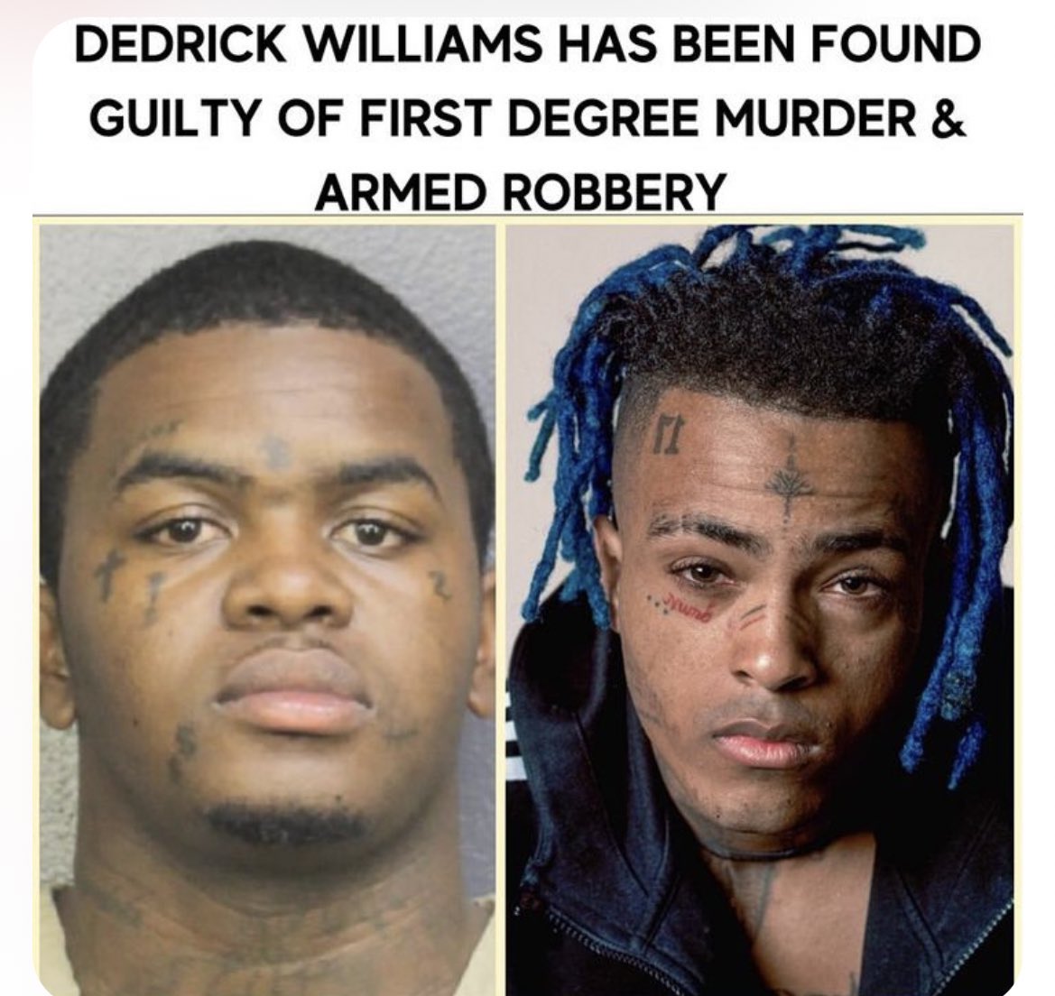 Akademiks's tweet photo. Justice has been served. LONG LIVE JAHSEH ONFROY aka XXXTENTACION. 🐐 https://t.co/tUr0G6RRxp