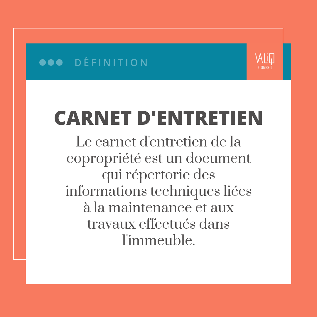 Le carnet d'entretien est établi, tenu et mis à jour par le #syndic de #copropriété. 📑 Si la copropriété comporte plusieurs bâtiments, un seul carnet d'entretien est prévu, mais le syndic doit y ouvrir un chapitre par bâtiment. 🏠