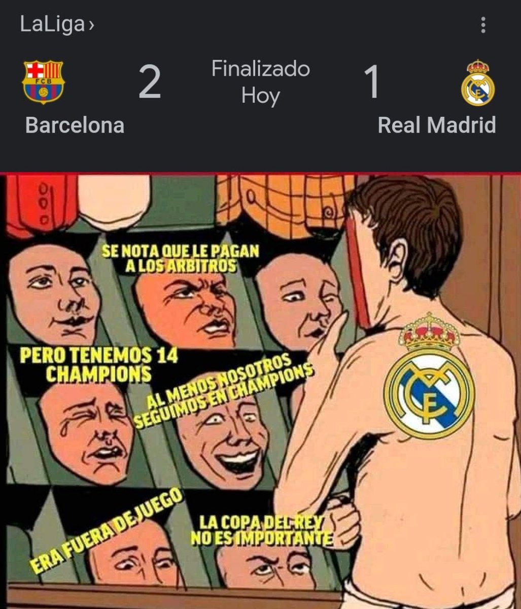 problaugrana's tweet photo. @CuentaMister @rfef El día a día de un Madridista https://t.co/rIlrUqktdy