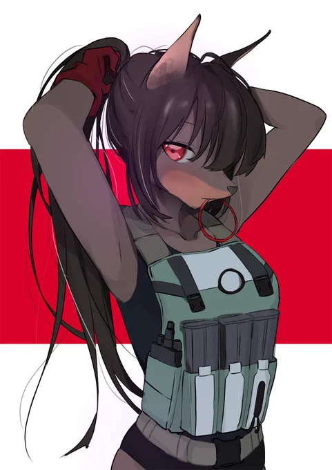 Doberman tying hair#ケモノ  #ミリタリー 