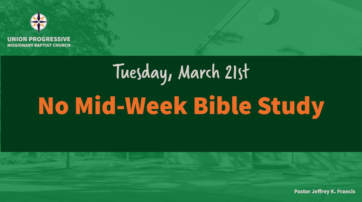 UPMBCJax's tweet photo. This week's Bible Study is canceled. https://t.co/37OhczM4nG