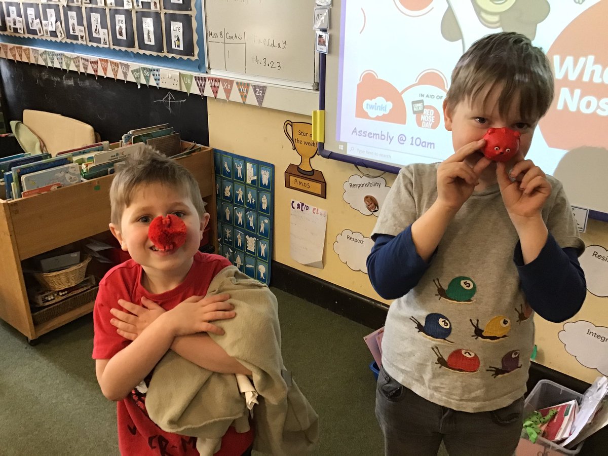 bps_Y1's tweet photo. Fun on Red Nose Day! https://t.co/j186QBNti6