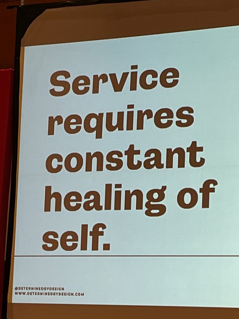 Today at @OUIQC #IQCconf: Design is in service to people. Listen to them. Steal good ideas from children. Learn the stories of a place. Don’t ask what they want then never do it.