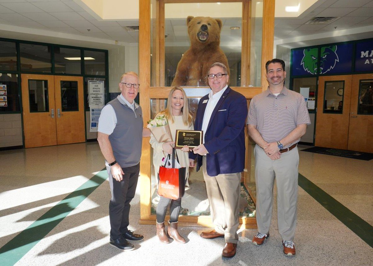 CherokeeSchools's tweet image. Congratulations to Cherokee County School District 2023 Counselor of the Year Kristie Sikes of Creekview High School! Read more about today&apos;s surprise presentation: cherokeek12.net/News/counselor… #CCSDfam #CCSDcares
