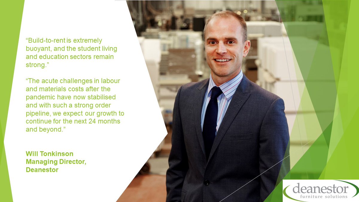 We have been awarded a record £24m of new orders. 

Will Tonkinson, MD: “In the last 6 months we have seen our highest ever order intake. Confidence has definitely returned. #Buildtorent is very buoyant &amp; #studentliving &amp; #education remain strong.”

More - bit.ly/3leePTf