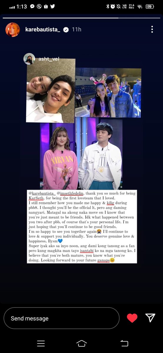 KarSethSlaying's tweet photo. Yun isang ganap lang nun sunday, Pero grabe nakaka miss kayo ๐ญ.
Antagal namen nanahimik na lang,
2023 na pero kayo pa din ang pipiliin ๐. We're wishing you both all the BEST in life @imsethfedelin @MissKareee . #KarSeth https://t.co/k9sdwpB13M