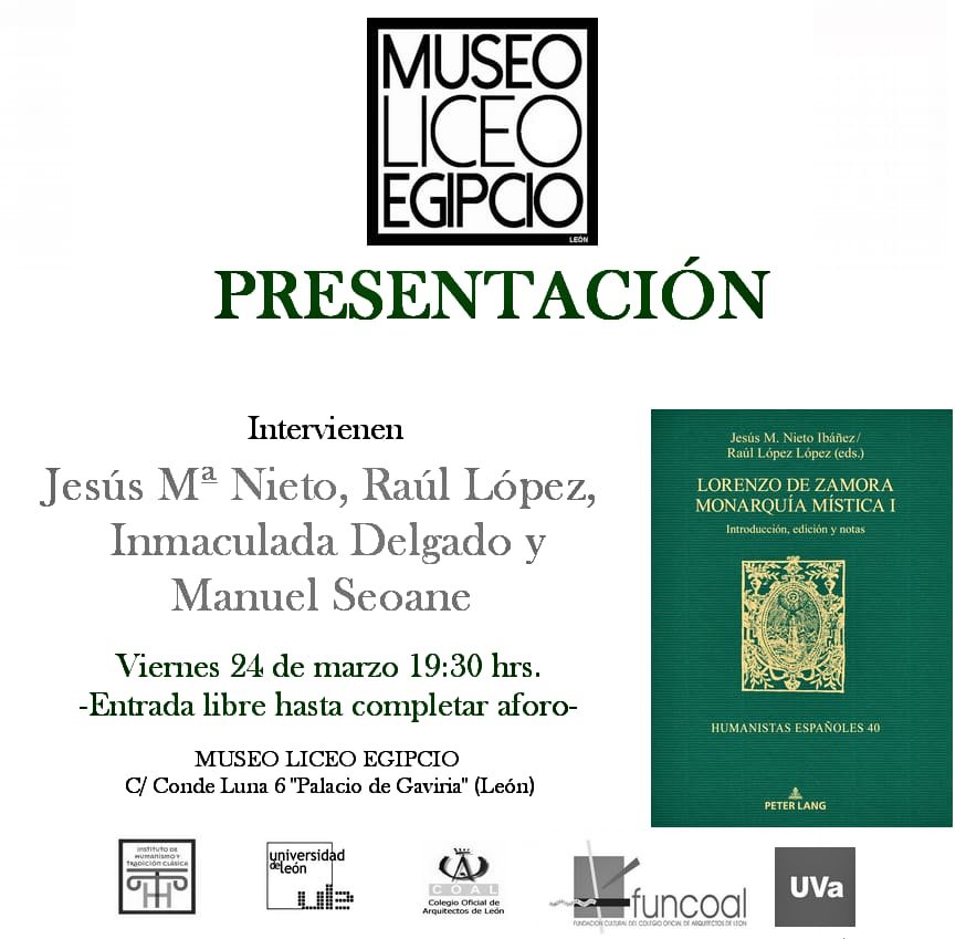 chuchencio's tweet photo. De los jeroglíficos renacentistas a los clásicos grecolatinos.

📍Exposición #LorenzoDeZamora 
📆 24 de Marzo al 24 de Abril
🌍 #León #MuseoLiceoEgipcio https://t.co/gPGL3q9aXS