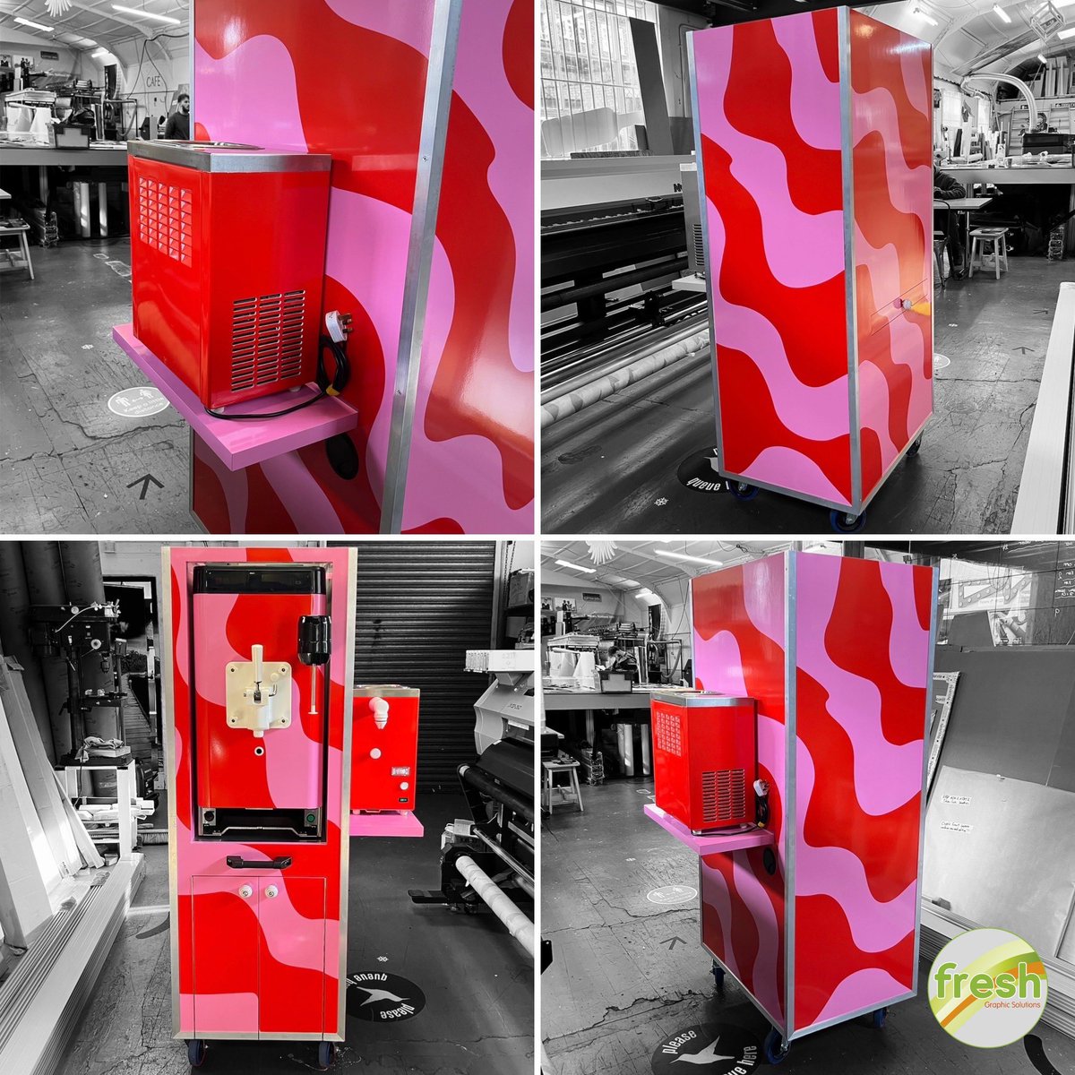 freshgraphics's tweet image. A once boring white Ice Cream Stand is now completely transformed.

We wrapped it in Bright Pink and Red Vinyl for our wonderful Client @IdeasBoxLtd 

You might just see it at an event near you!

#vinylwrapping #vinyltransformations #ideasbox #freshgsltd #signshop