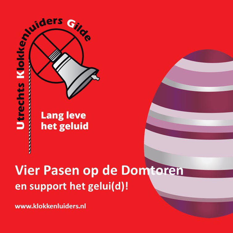 De allerleukste manier om Pasen te beginnen is om het luiden van de paas klokken mee te maken. Op de Domtoren natuurlijk! Meer informatie op klokkenluiders.NL