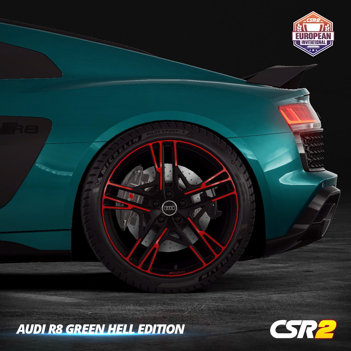 CSRRacing's tweet photo. With a top speed of 200 mph and a 0-60 mph time of just 3.2 seconds, the Audi R8 Green Hell Edition is a true speed demon.
Race with it to experience the power.
Pay #CSr2 here: https://t.co/zeIcylQJrl
#CSR2EuropeanInvitational #UAevent #CSR #CSR2Racing #TheGreenHell #Audi https://t.co/FL8TpinyLz