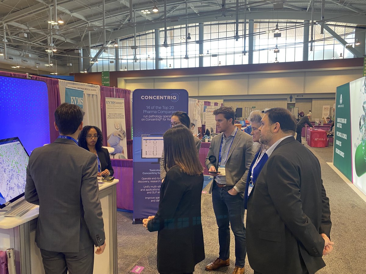 Proscia's tweet photo. Enjoying our first day exhibiting at #2023SOT &amp; #ToxExpo w/ live demos of the newly expanded Concentriq for Research. Visit booth 636 to see how our #digitalpathology platform now better enables preclinical R&amp;D - and drives quality &amp; efficiency gains across the R&amp;D value chain. https://t.co/WPO2c4slI9
