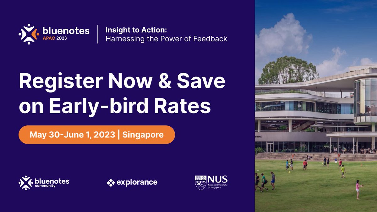 explorance's tweet photo. 📣 Join your Bluenotes Community on May 30 to June 1 for Bluenotes APAC 2023, for 3 days of experience sharing to enhance teaching effectiveness and student success –https://t.co/xO1L55oVWF

#BluenotesAPAC2023 #BluenotesCommunity #PeopleInsight #StudentSuccess #StudentVoice https://t.co/eEB2M5sbuF