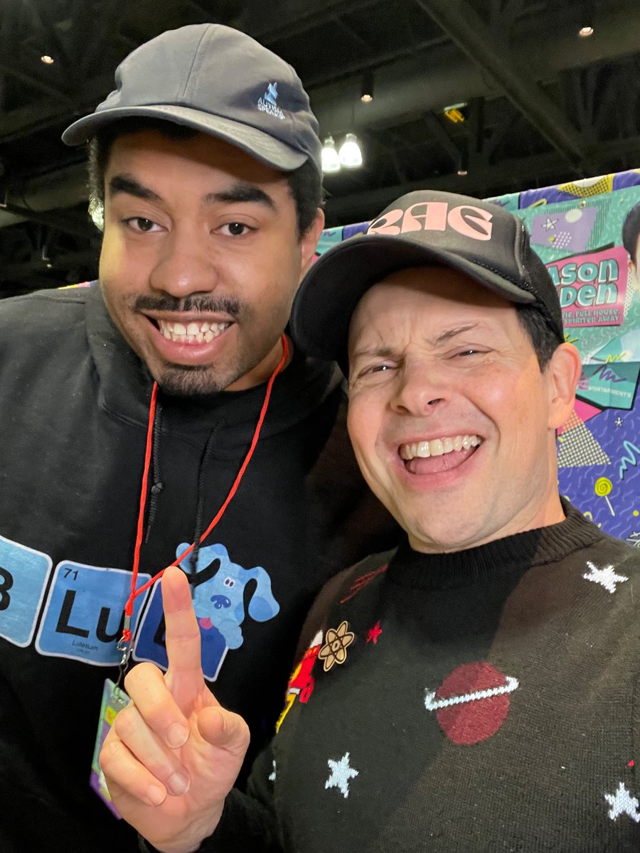 lettercritters's tweet photo. I went to the 90’s Con yesterday and took pictures with Steve Burns and @JasonMarsden! They are inspiration for my Letter Critters book career. #90scon #lettercritters #convention #bluesclues #steveburns @CelebPhotoOps #jasonmarsden https://t.co/jAceLhts7T