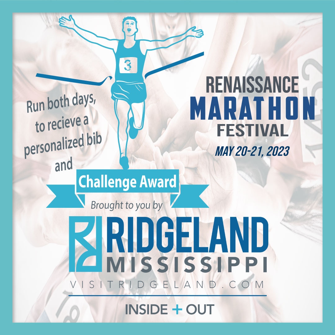 Run BOTH days to receive a personalized bib and Challenge Award brought to you by Visit Ridgeland.

renaissancemarathon.com

#5k #10k #halfmarathon #marathon #runningevent #runningchallenge #challengeaward #personalizedbib #VisitRidgeland #RenaissanceMarathonFestival