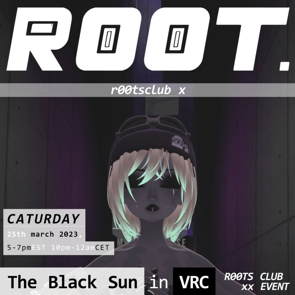 c00l cat celebrations 🎉✖️🐈‍⬛
Can’t wait to virtual get-together!

𝗦𝗮𝘁𝘂𝗿𝗱𝗮𝘆, 𝗠𝗮𝗿𝗰𝗵 𝟮𝟱𝘁𝗵
5pm - 7pm EST / 10pm - 12am CET
RSVP → bit.ly/3TqRZUZ

ft. #VRDJ <a href="/LivyRoseMack/">Olivia Rose Mack</a> &amp; <a href="/R00Tvr/">R00T</a>

👩🏿‍💻 <a href="/AlleyUncanny/">| Uncanny Alley |</a> #TheBlackSun