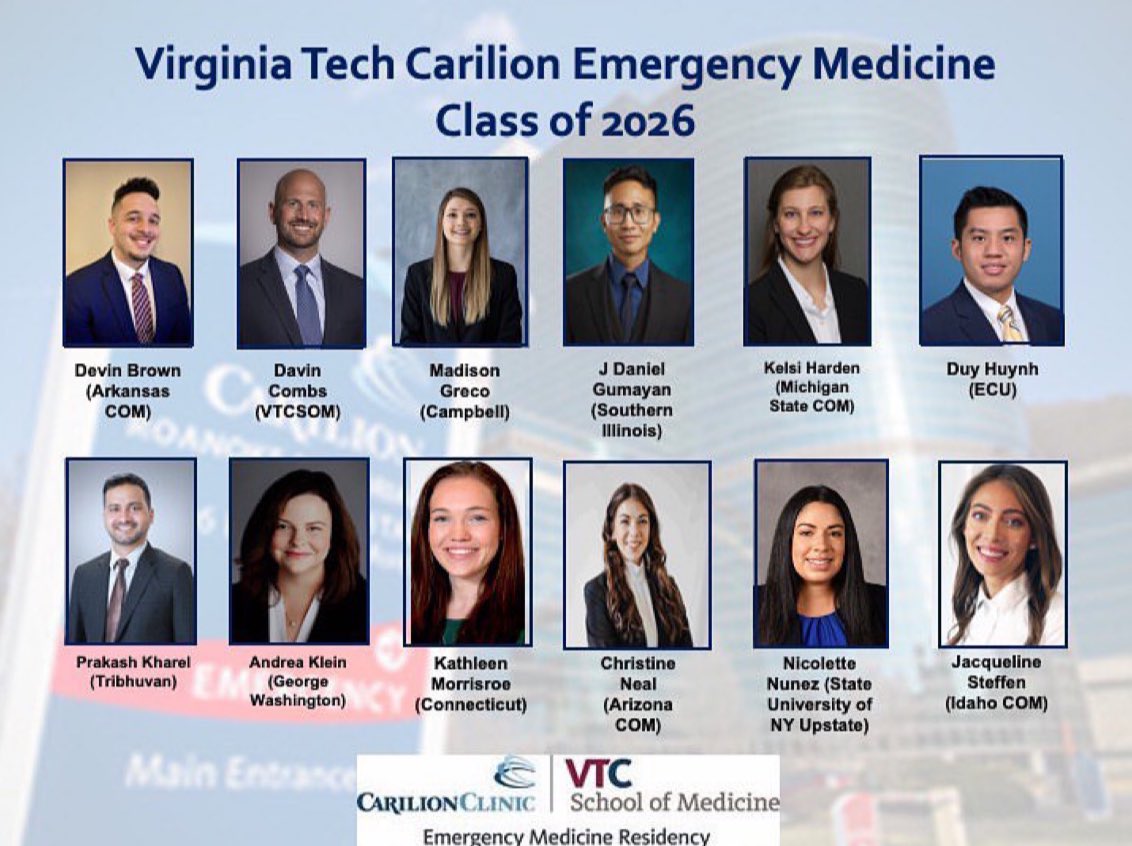 So excited to join the <a href="/VTCEMResidency/">VTC Emergency Medicine Residency</a> family!  Can’t wait to get started - see you in July!! #EMBound