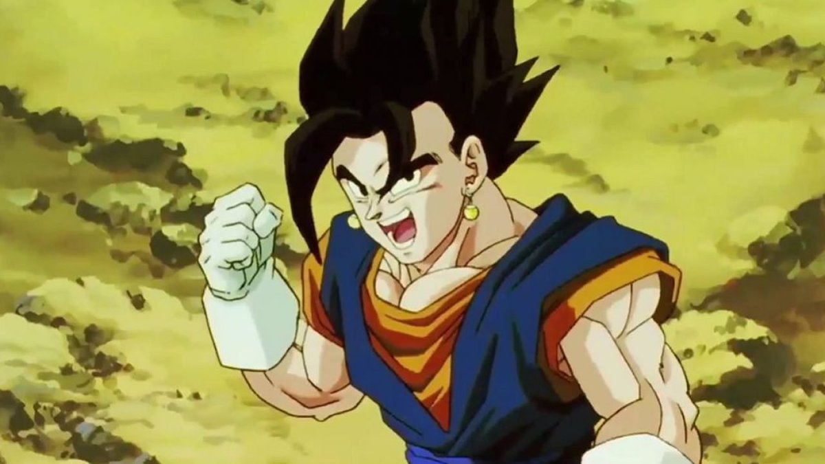 xAlphaGoat's tweet photo. Tweet risqué : Gogeta tabasse Vegetto en tt point c'est le GOAT des fusions Dragon ball https://t.co/tpwmACi7VS