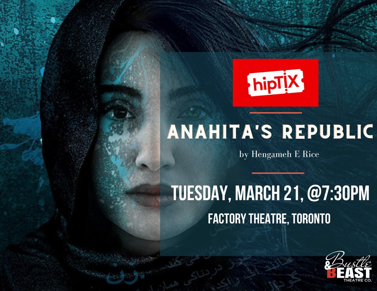 Calling all students! Amazing ticket deal for #AnahitasRepublic now playing at the <a href="/FactoryToronto/">Factory Theatre</a>! $5 @hipTIX_TO for tomorrow’s performance at 7:30 pm.  #indietheatre #torontotheatre #newwork  <a href="/TAPA_TO/">TAPA</a> <a href="/NowPlayingTO/">NowPlayingToronto</a>
