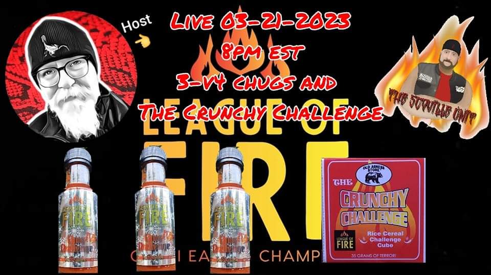 TheScovilleUnit's tweet photo. Tomorrow 8pm est on my Facebook and YouTube! #ChallengesAreLife #TheScovilleUnit #ChugLife #LeagueOfFire #Peppers #Trending #Spicy #ChiliHead https://t.co/R5GarvjBuq