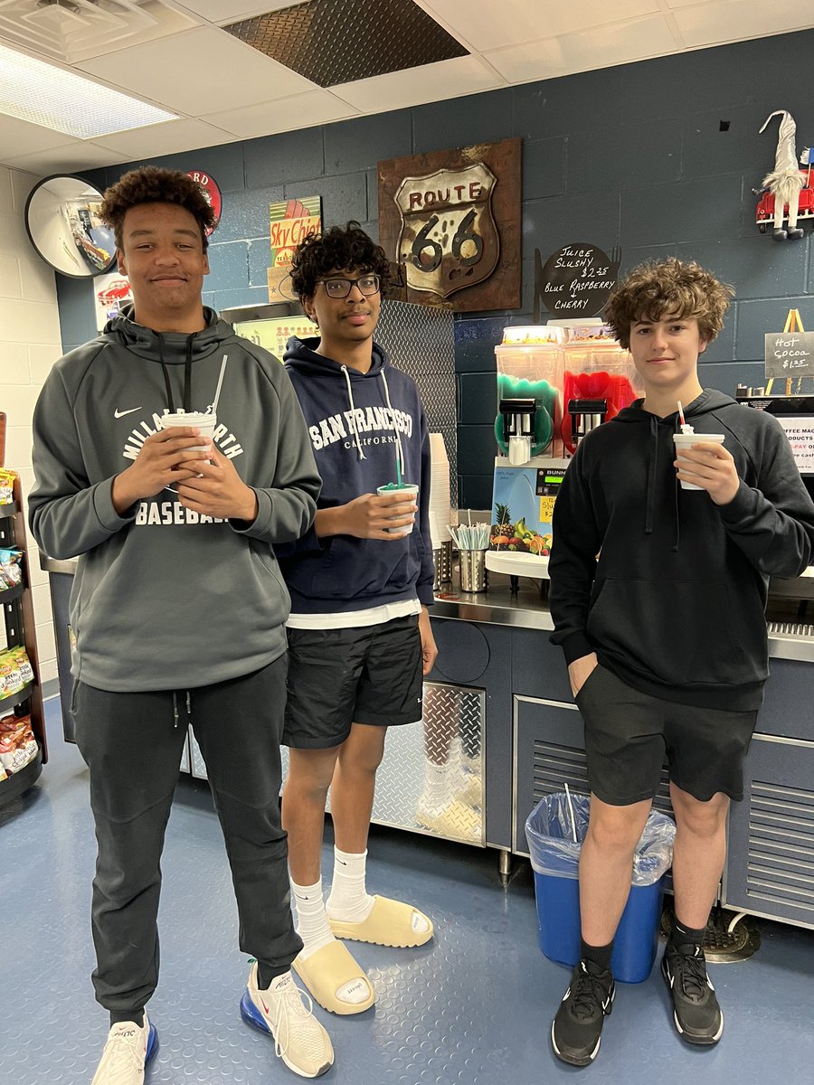 It’s brain freeze Monday! Come in and try our new 100 % juice slushies! <a href="/MillardNorthHS/">Millard North HS</a> <a href="/MillardPS/">Millard Public Schools</a>