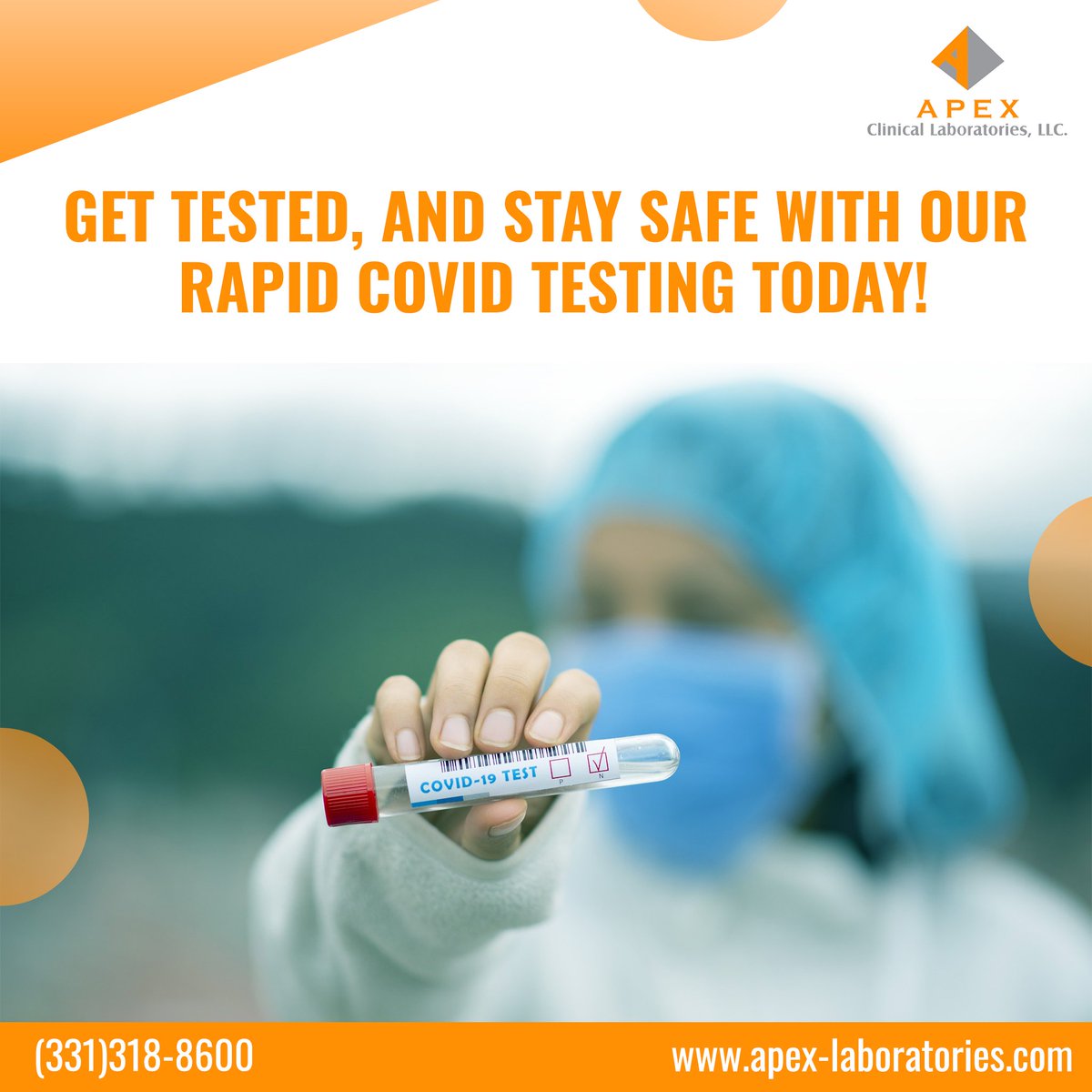 Come to Apex Clinical Labs for all your laboratory testing needs! 
For more info visit our location or dial (331)318-8600 
#COVID19 #StayHome #Coronavirus #Pandemic #lablife #labtech #labwork #labequipment #ApexClinicalLab #ClinicalLabTesting #LaboratoryTesting #MedicalTesting https://t.co/tL28Qge8kL