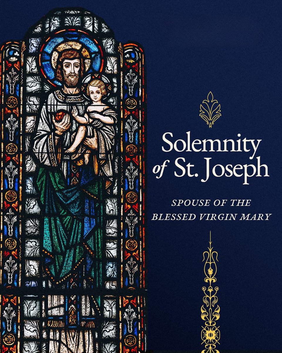DCCMothersClub's tweet photo. Today, we celebrate the foster father of Jesus, protector of Mary, and stellar example of living as a man of God.

Oh, St. Joseph, whose protection is so great, so strong, so prompt before the throne of God. Patron of departing souls - Pray for us. https://t.co/alVBcdfl98