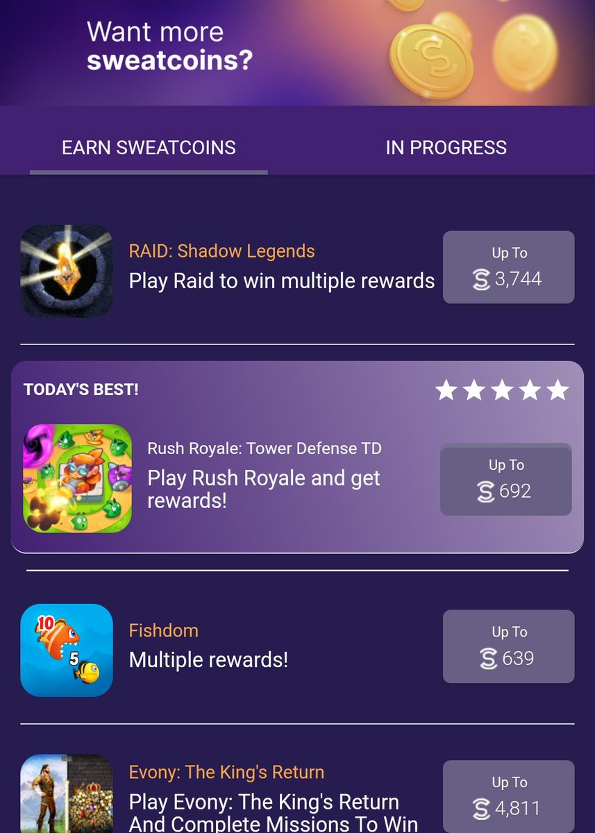 earnologist's tweet photo. Did you know that @Sweatcoin has a very well hidden offerwall where you can earn up to 5,000 Sweatcoins💧 per game?

Find out how + more tips and tricks in our free Sweatcoin review &amp; earning guide: https://t.co/sdDeqsHQXI #passiveincome https://t.co/iscjA7w0Lb