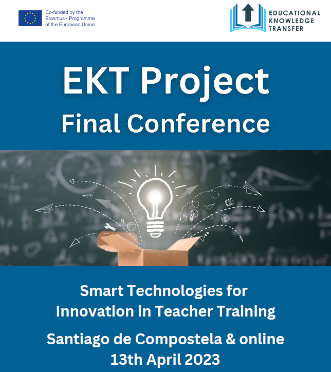 🔴Conferencia Final <a href="/ektproject/">ektproject</a> 
👉13/04/2023 📍 Fac. CC. Educación <a href="/UniversidadeUSC/">USC</a>

➡️Inscripción gratuita: tinyurl.com/mu8s4nwe 
Certificado de asistencia 
➡️Retransmisión en vivo: tinyurl.com/5n72z7mc
<a href="/tecnoeduc_usc/">tecnoeduc_usc</a>