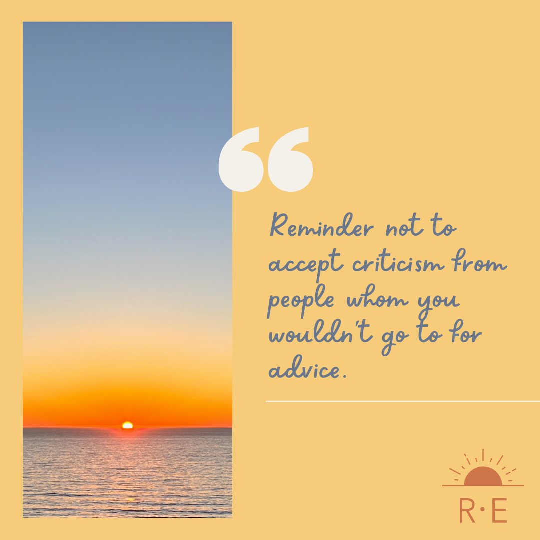 It's normal to internalize criticism, but it's important to remember that it should carry less weight from folks whose advice you don't need, want, or value. 🧡💛 #reflectingequity #reflectequity #motivationalmonday #equityandinclusion #consulting #empowerment