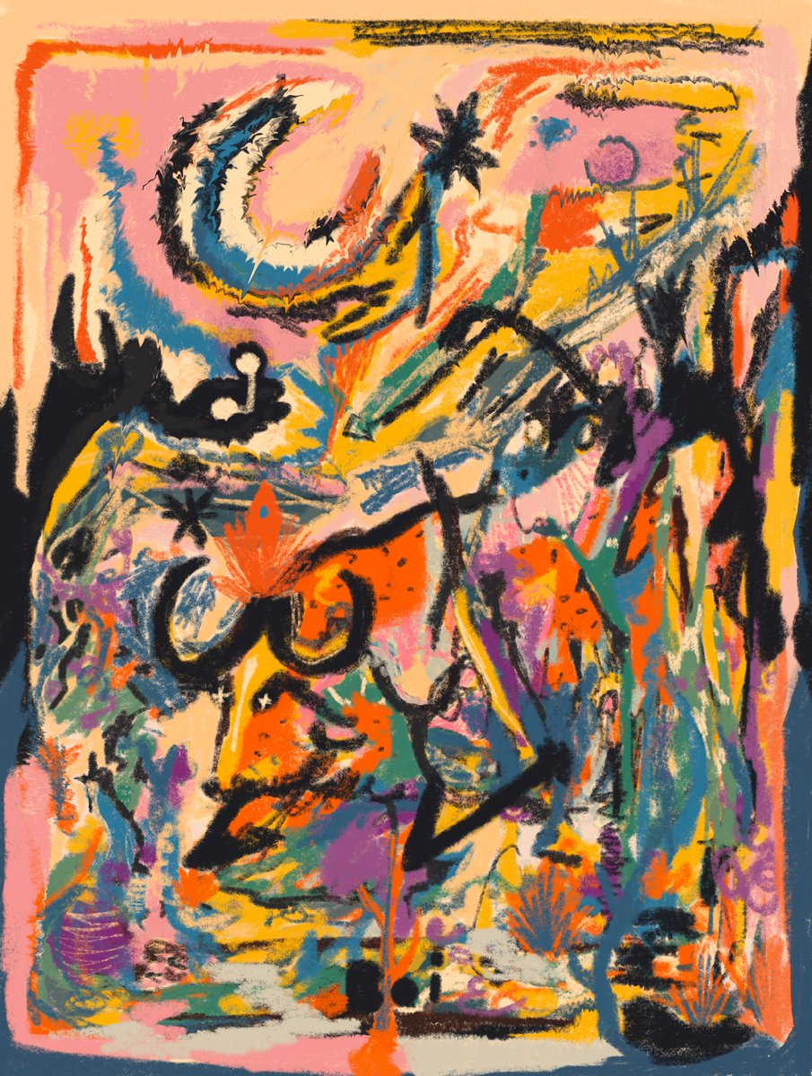 Im so excited with this work 👇

"Lamento Sertanejo" is now live on <a href="/foundation/">Foundation 🌐</a>
1/1 Piece
0.15 Reserve

this piece will have a airdrop to every bidder on this piece.

for more details on the airdrop check below.

Digital painting
🔴🔵🟡