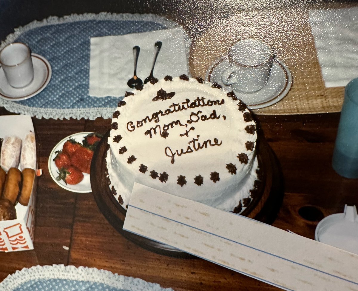 ijustine's tweet image. This is my first day of life, many years ago.. they even got me a BIRTH CAKE! 

I can’t believe the wild things I’ve put my parents thorough 😂 So grateful for them always being so supportive. If you enjoy my content, thank them because I wouldn’t be here without their support!