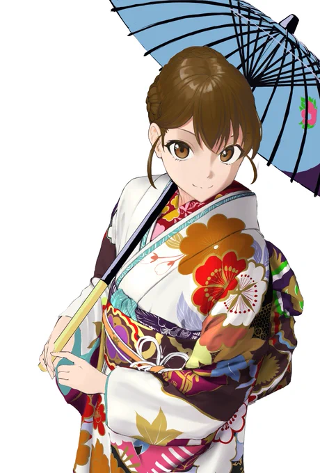 続き髪をメインに加筆をしました_φ(・_・明るい色を+1したらだいぶ良くなった気がする 