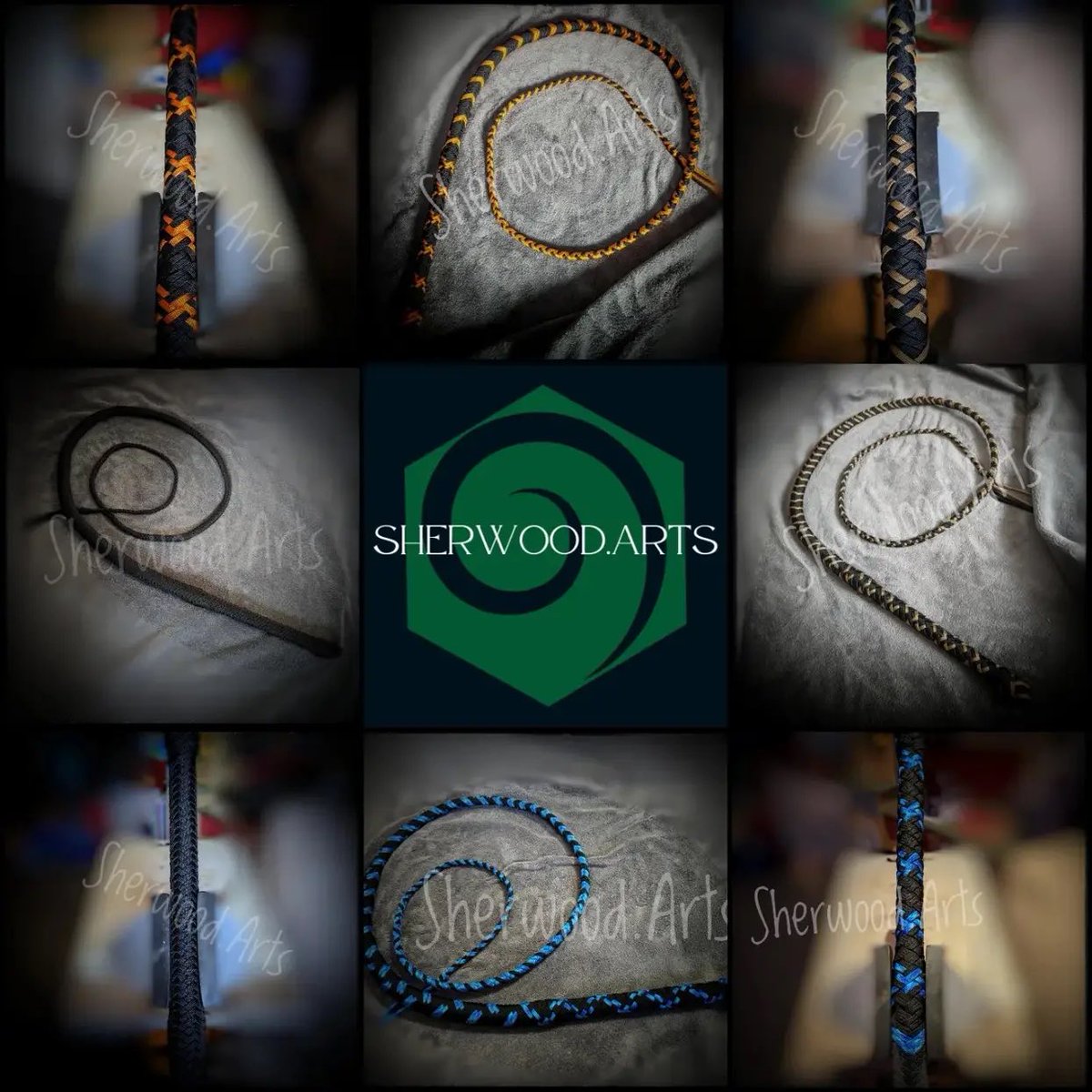 WeSellSwords's tweet photo. Our local #whipmaker shared a sneak peek of some of the new stock we should be seeing in the next few weeks,
All of these #whips are hand crafted locally right here in #Calgary
Which one if you’d favourite ??? @di_designs #whipcracking #whip #bullwhip #whipmaker #whipmaking https://t.co/Tgsda05mOd