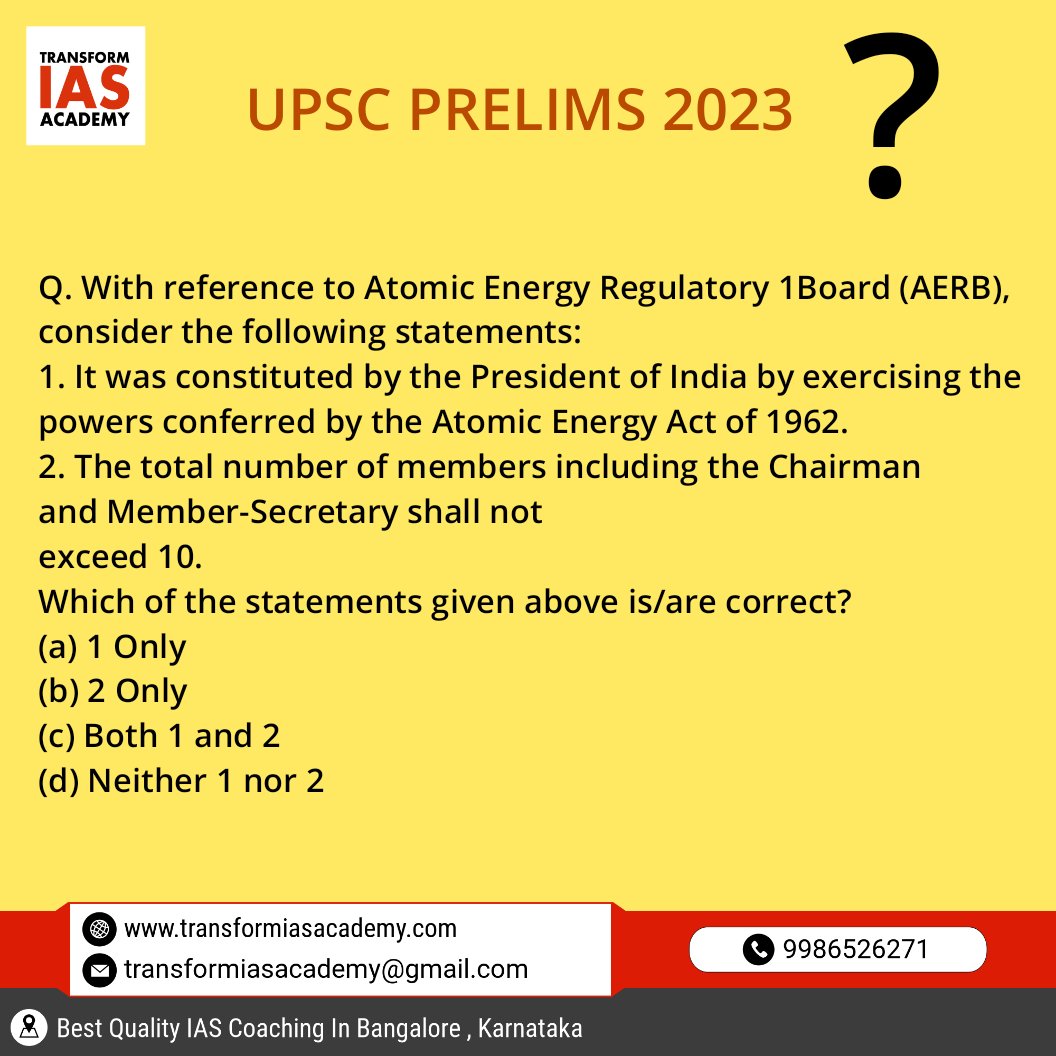 TRANSFORMIAS's tweet photo. UPSC PRELIMS 2023
Comment below the correct Answer
Follow us for Daily Important prelims Questions.
#prelims2023
#prelimsmcq
#prelimsquestions
#currentaffairs2023
#upsc2023
#IAS#UPSC
#transformiasacademy https://t.co/0yfIowz3xL